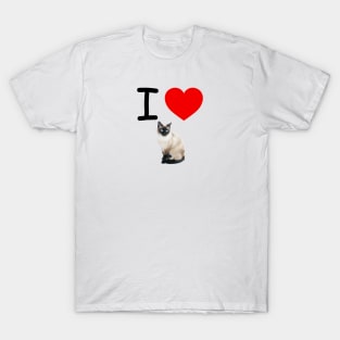 I HEART SIAMESE CAT T-Shirt